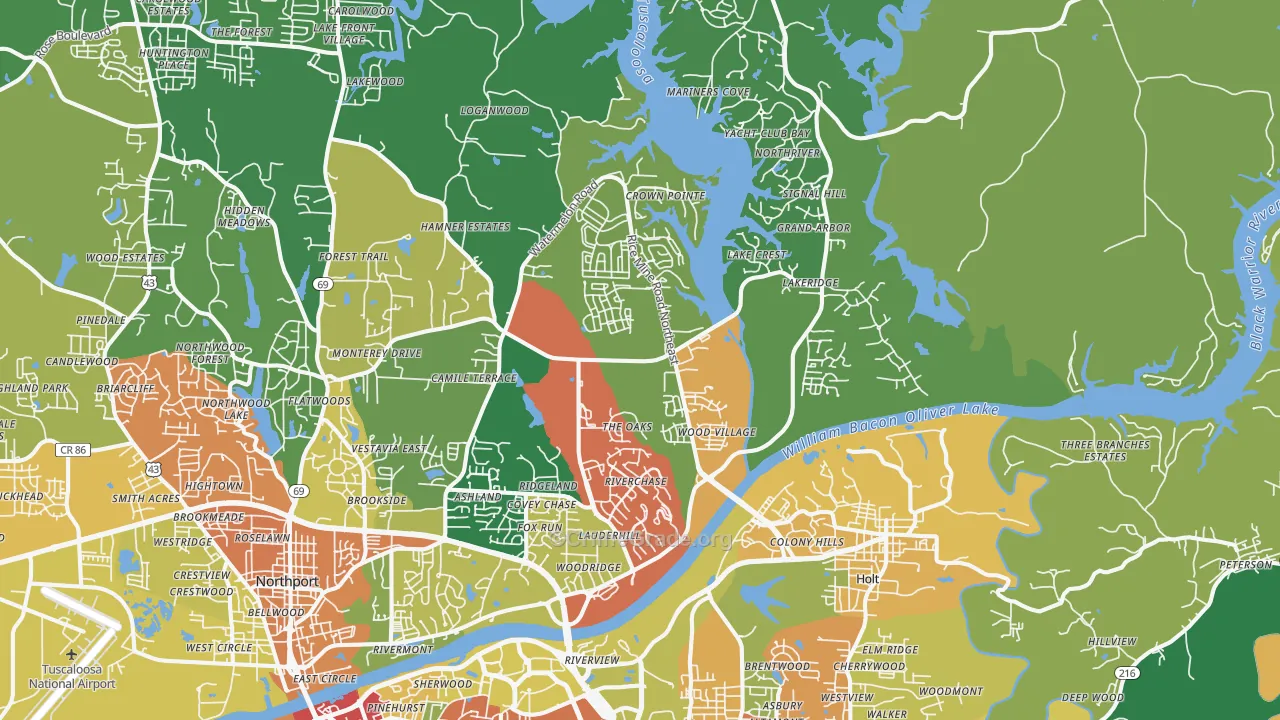 35406, AL Map of Theft Rates