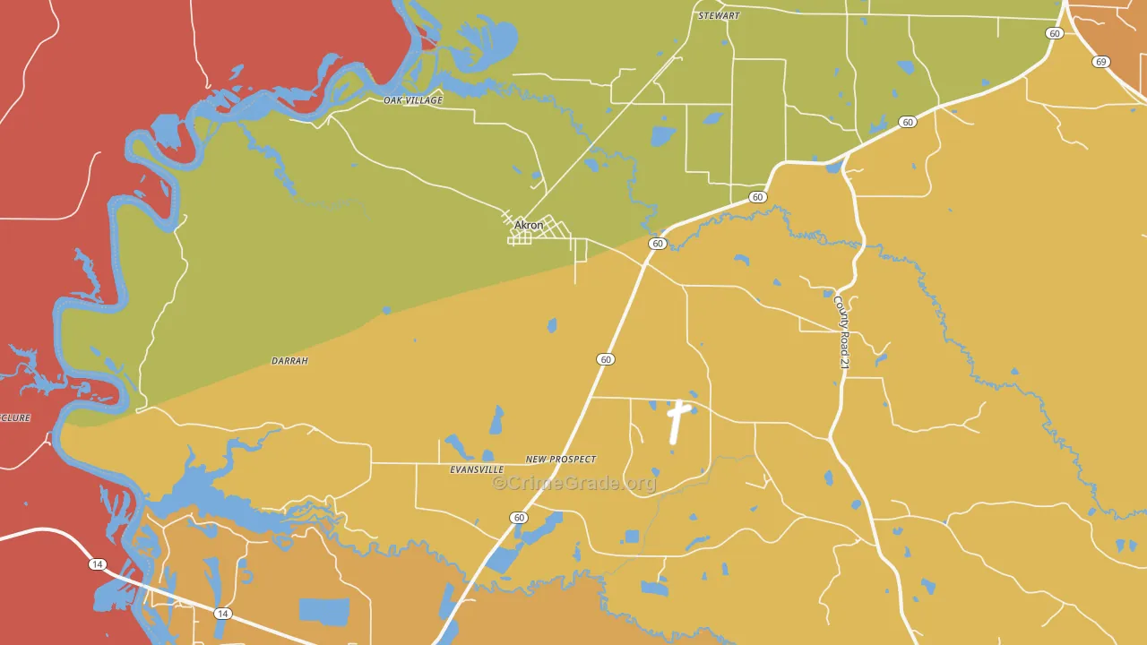 35441, AL Map of Theft Rates