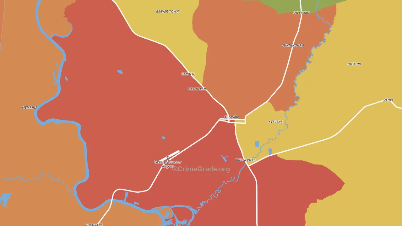 35442, AL Map of Theft Rates