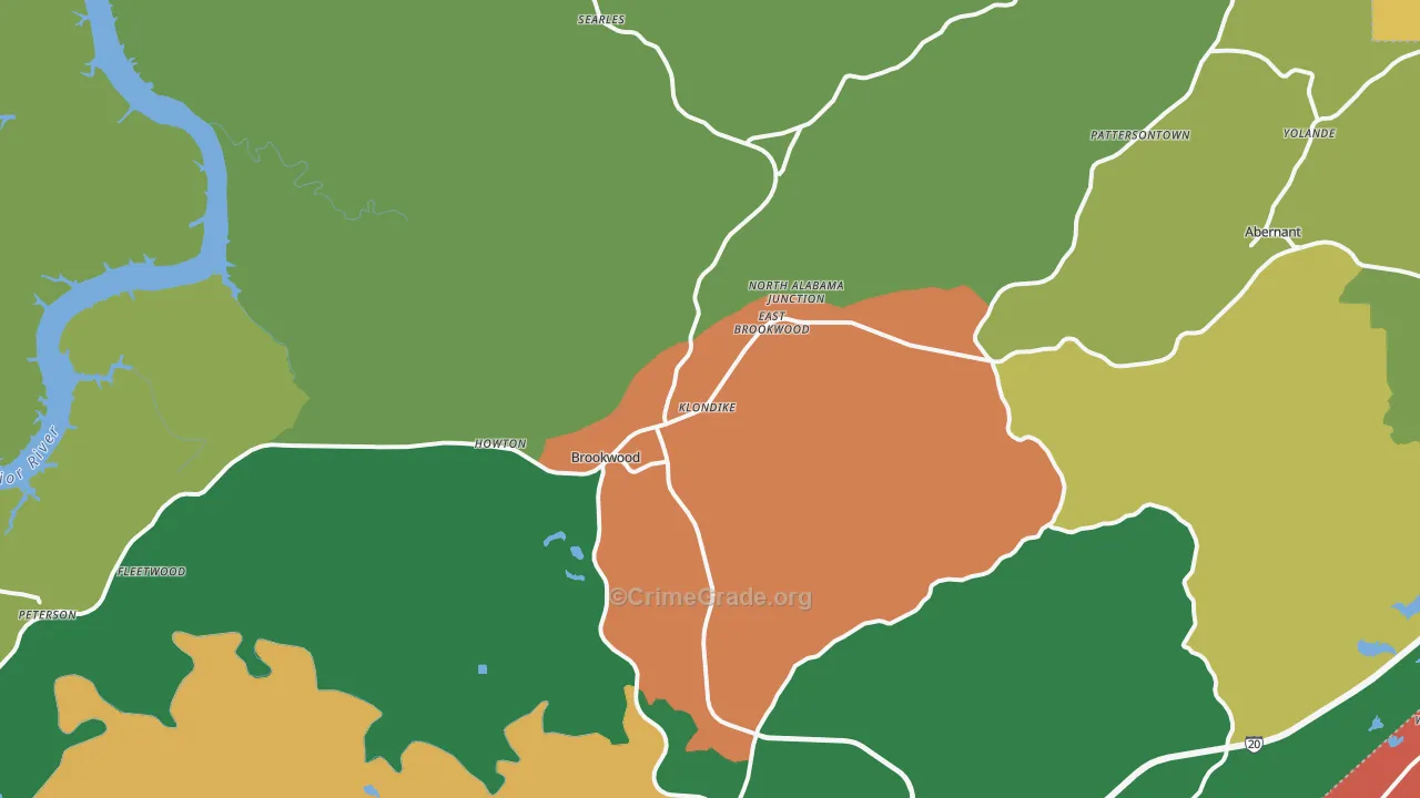 35444, AL Map of Theft Rates