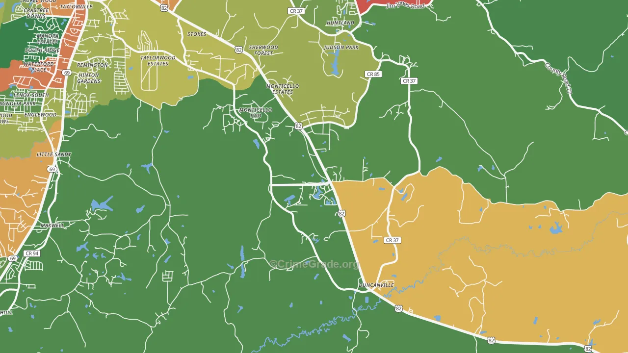 35456, AL Map of Theft Rates