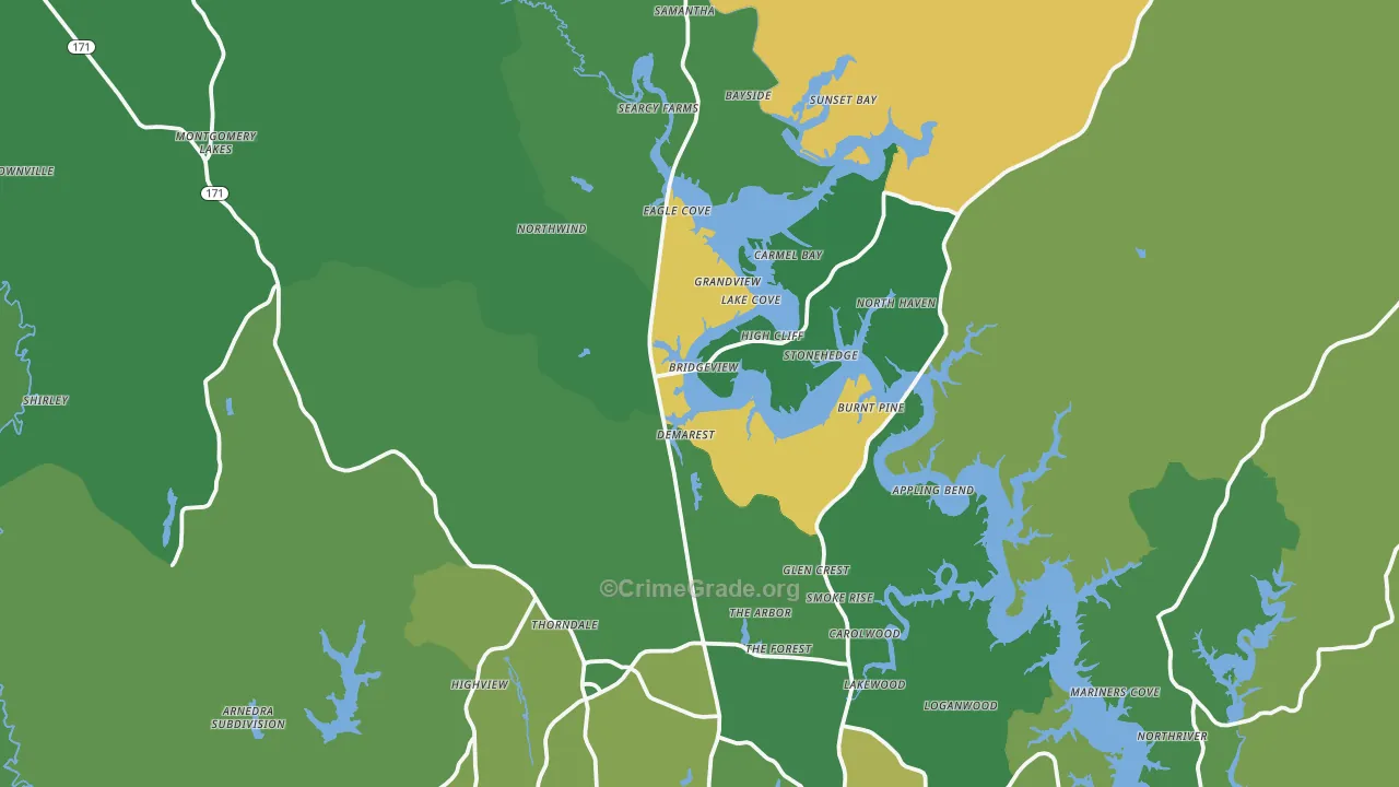 35475, AL Map of Theft Rates