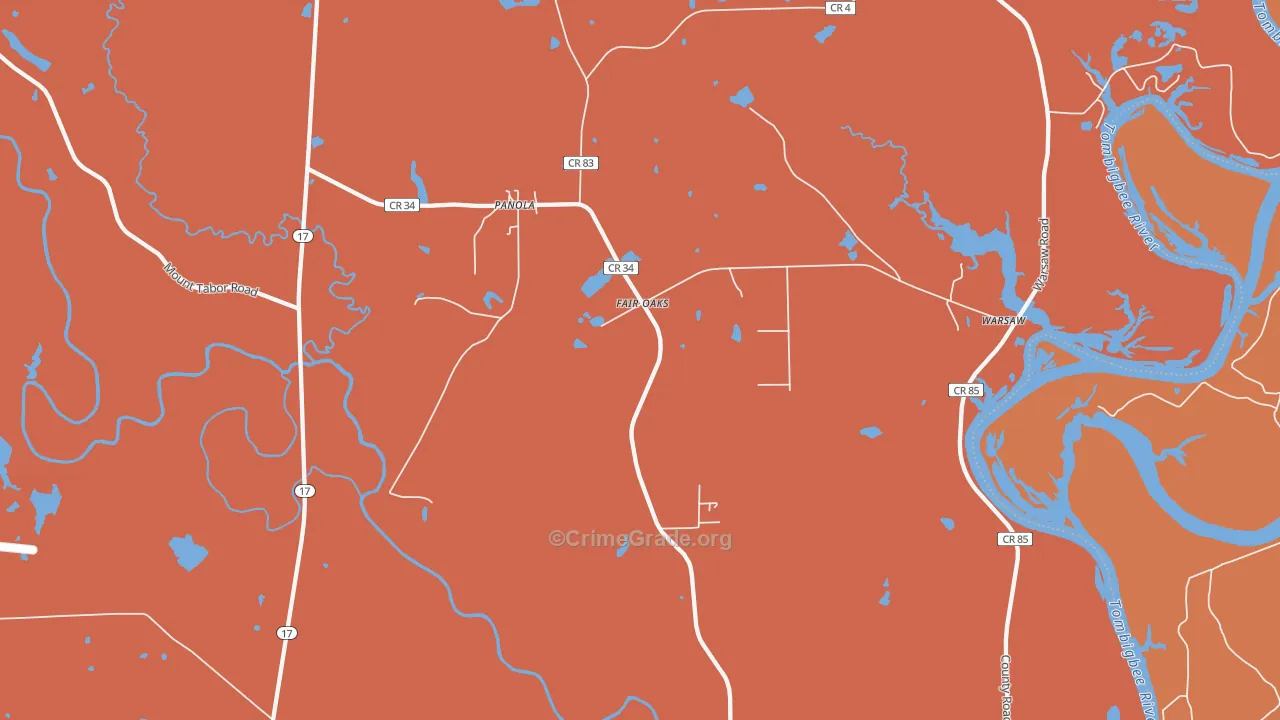 35477, AL Map of Theft Rates