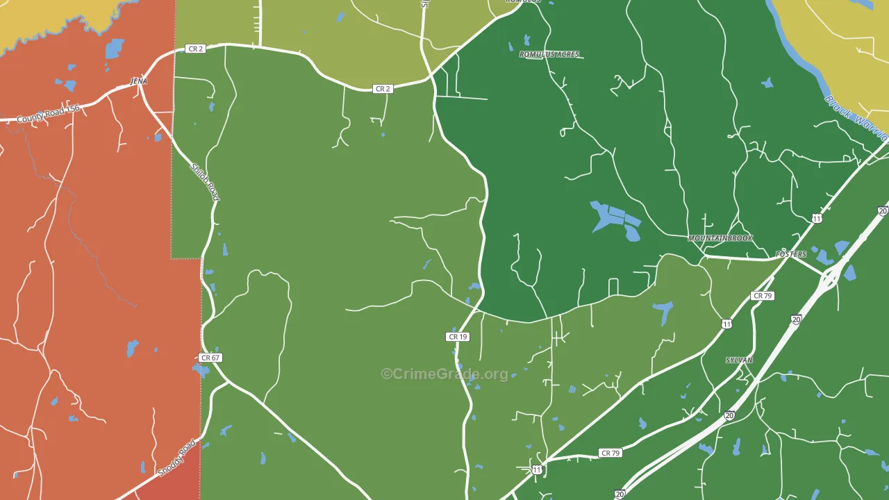 35480, AL Map of Theft Rates
