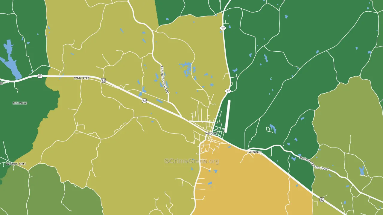35481, AL Map of Theft Rates