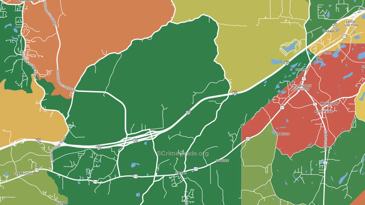 35490, AL Map of Theft Rates
