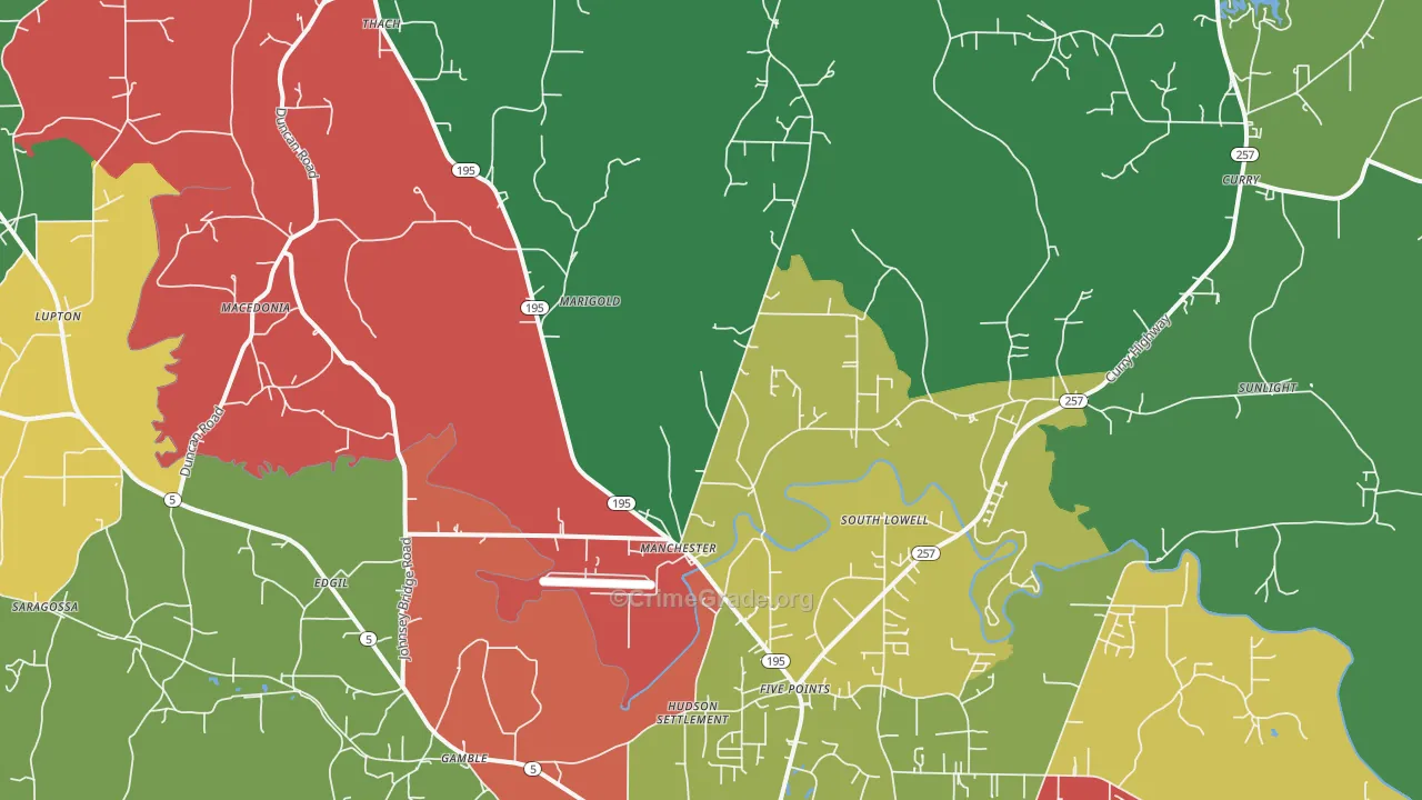 35503, AL Map of Theft Rates