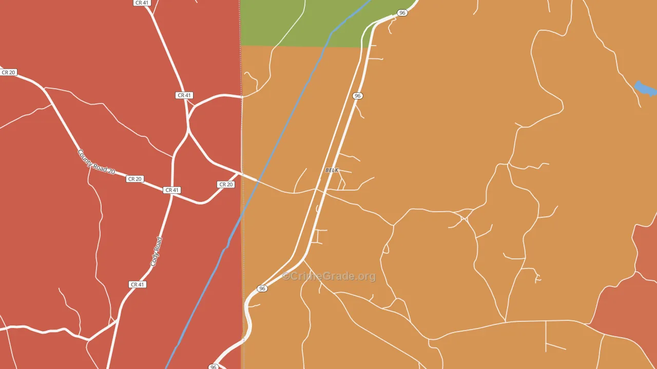 35545, AL Map of Theft Rates