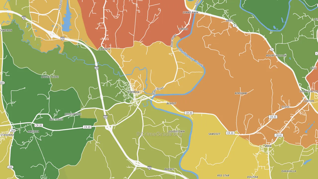35550, AL Map of Theft Rates
