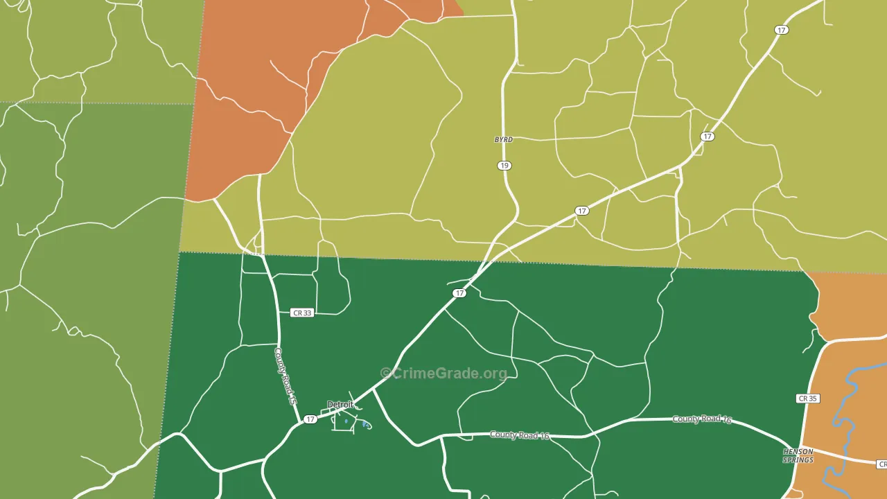 35552, AL Map of Theft Rates