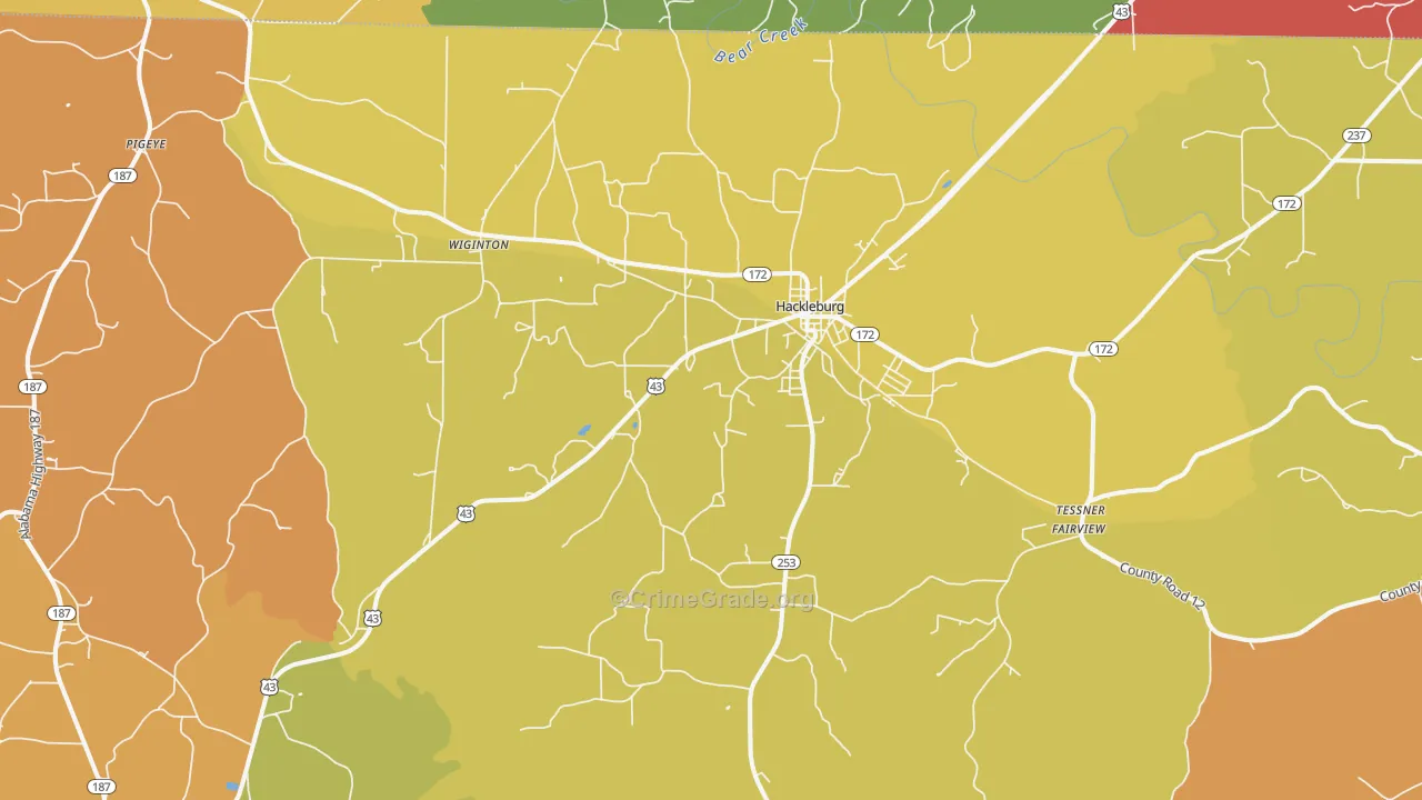 35564, AL Map of Theft Rates