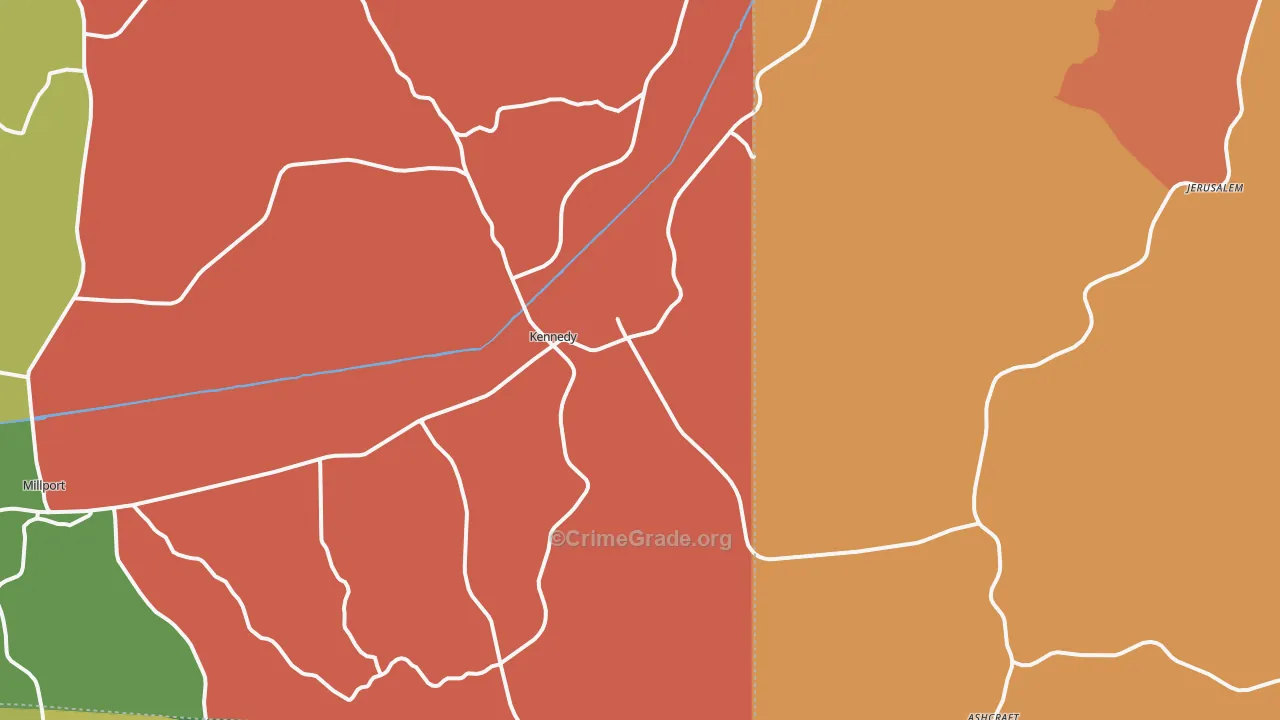 35574, AL Map of Theft Rates