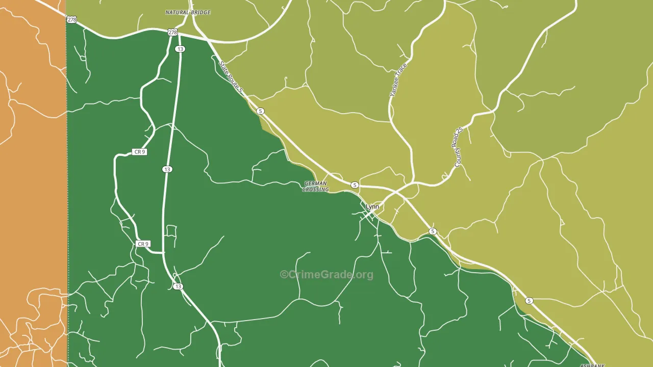 35575, AL Map of Theft Rates