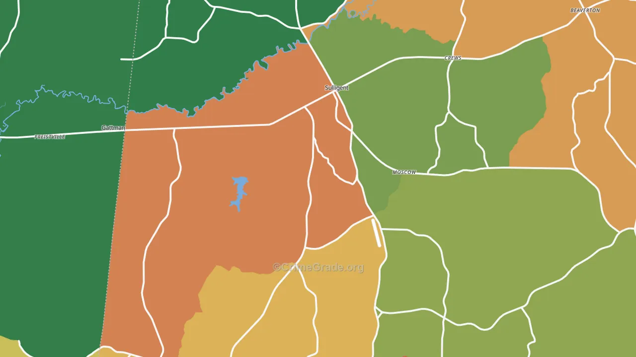35586, AL Map of Theft Rates