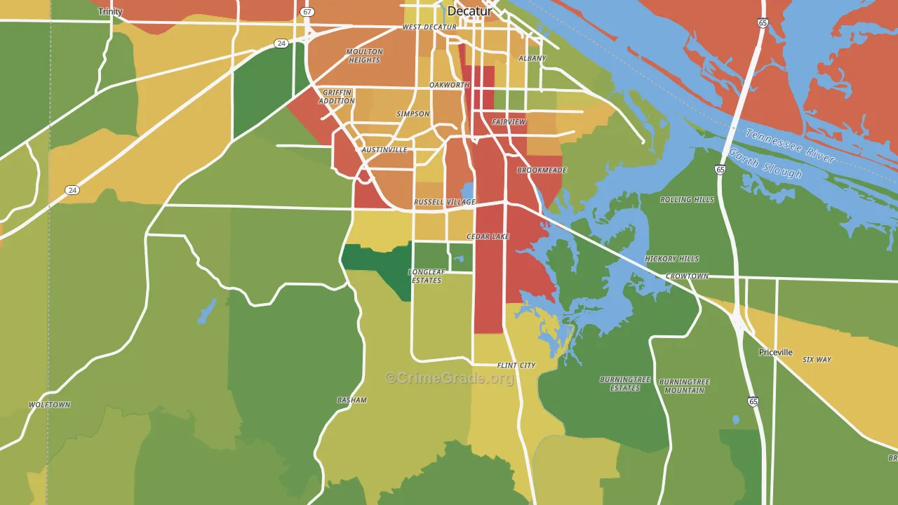 35603, AL Map of Theft Rates