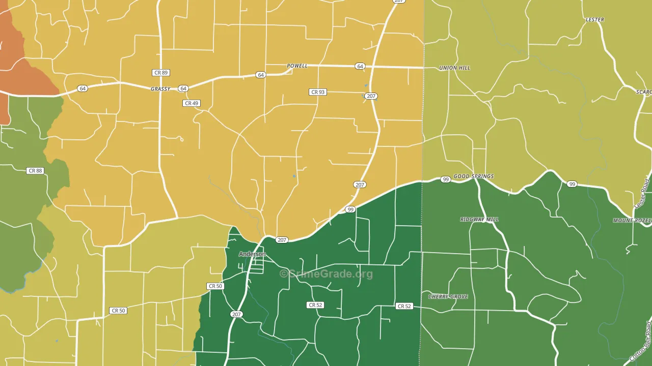 35610, AL Map of Theft Rates