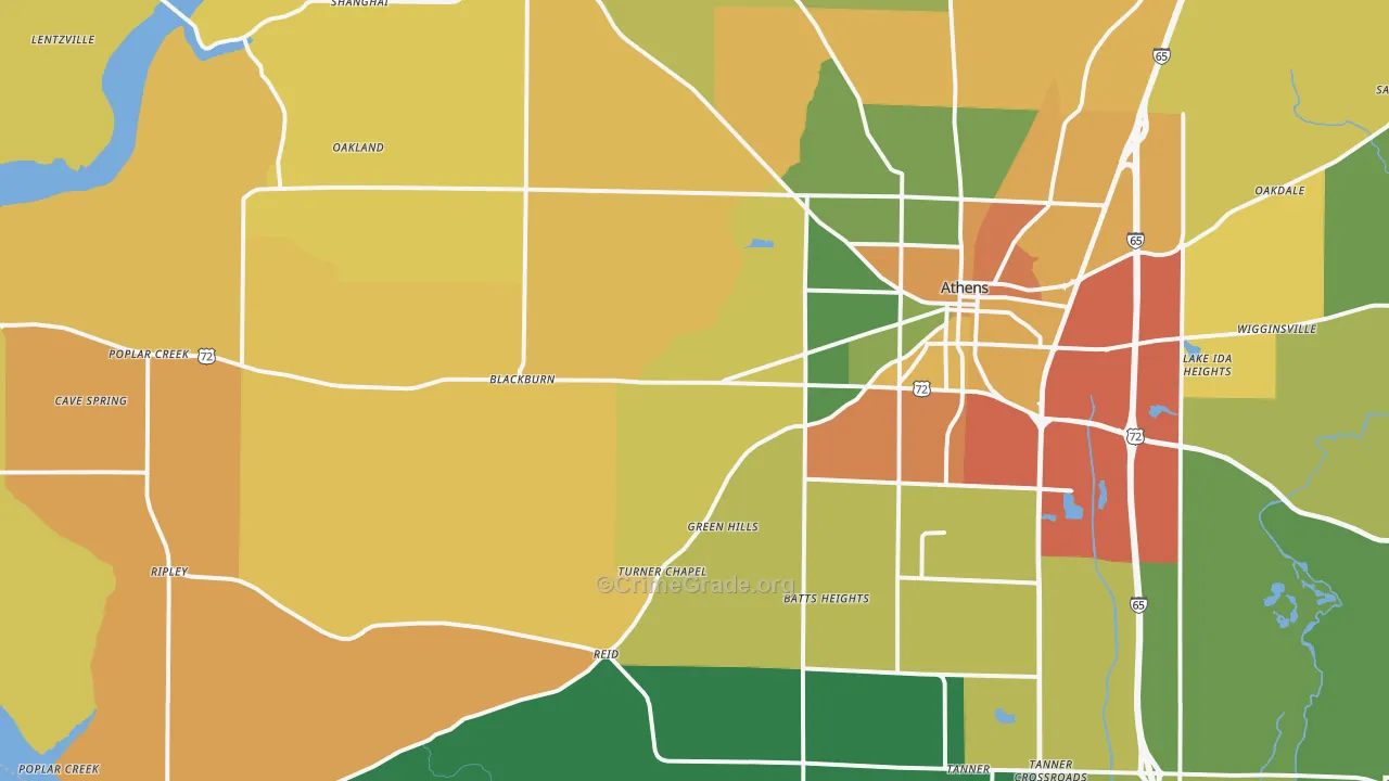 35611, AL Map of Theft Rates