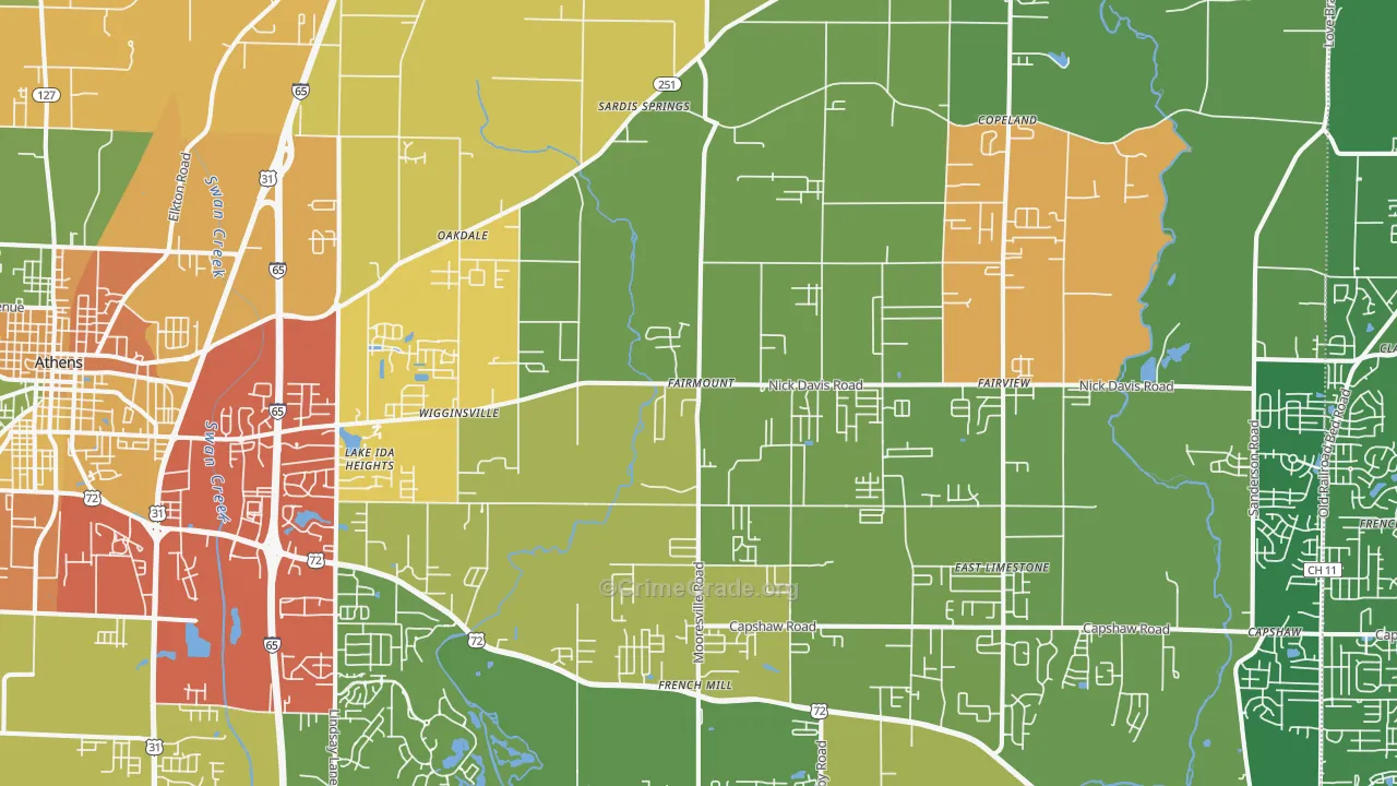 35613, AL Map of Theft Rates