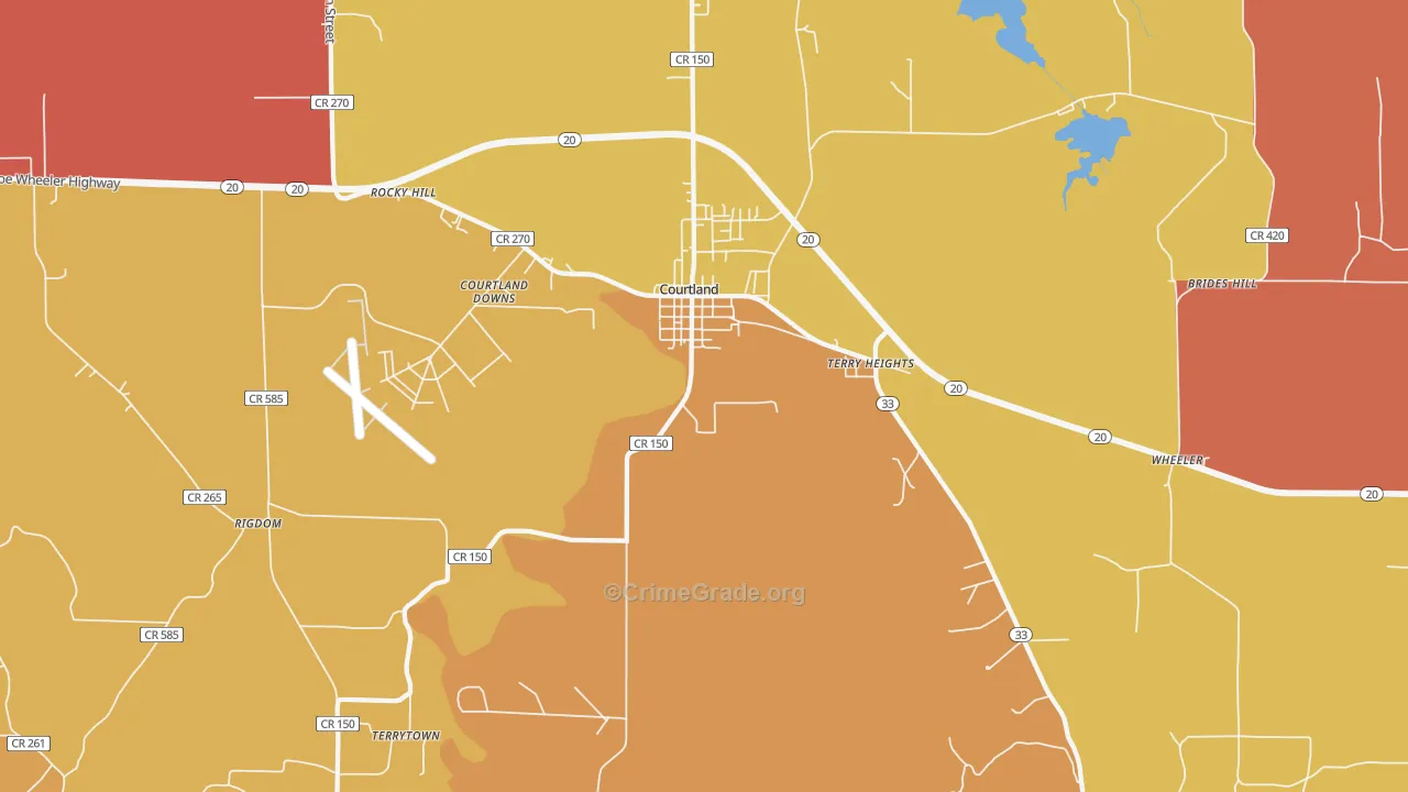 35618, AL Map of Theft Rates