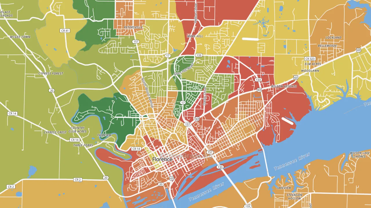 35630, AL Map of Theft Rates
