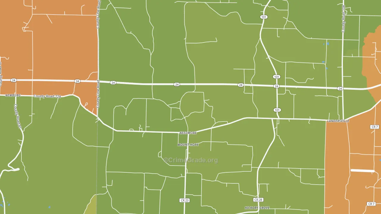 35651, AL Map of Theft Rates