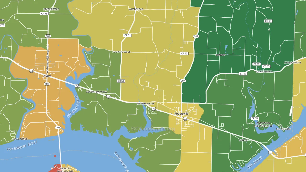 35652, AL Map of Theft Rates