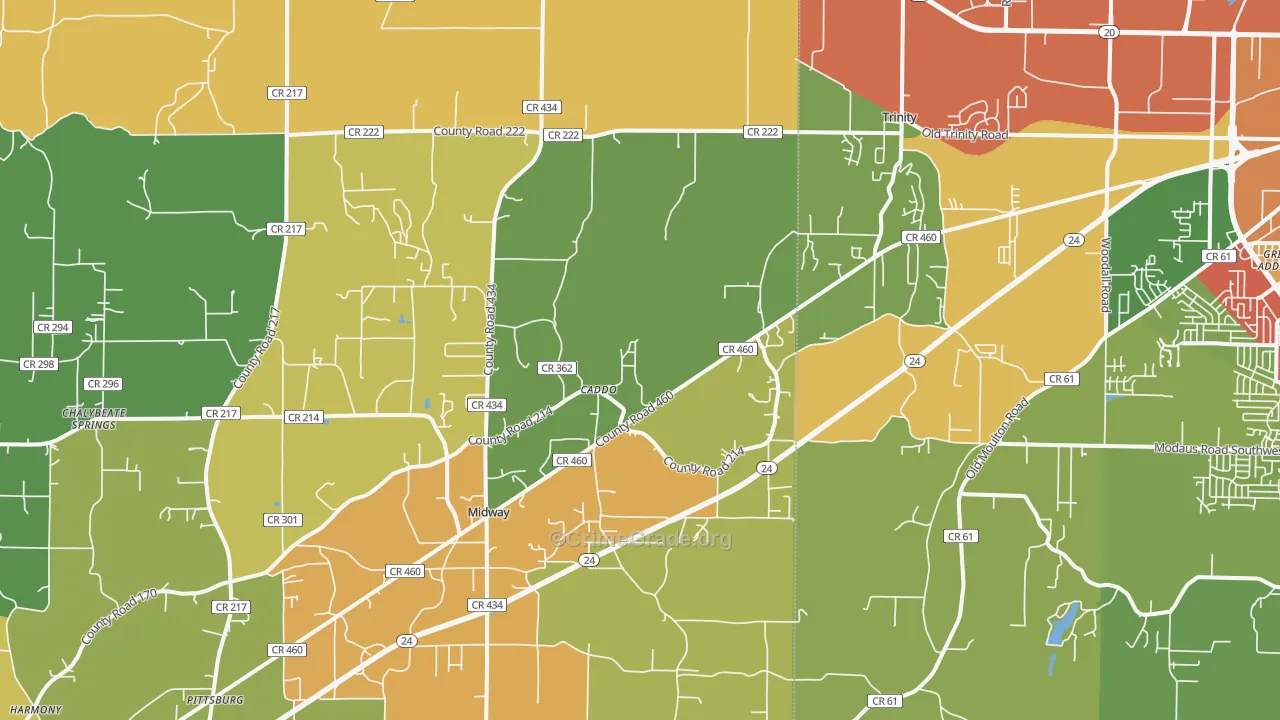 35673, AL Map of Theft Rates