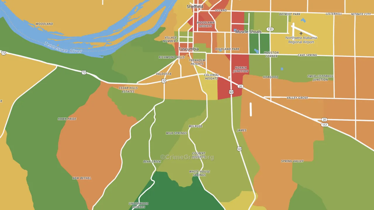 35674, AL Map of Theft Rates