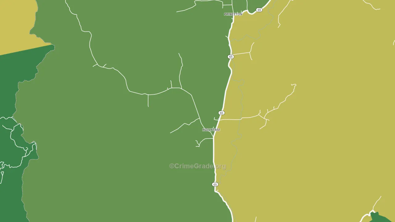 35751, AL Map of Theft Rates