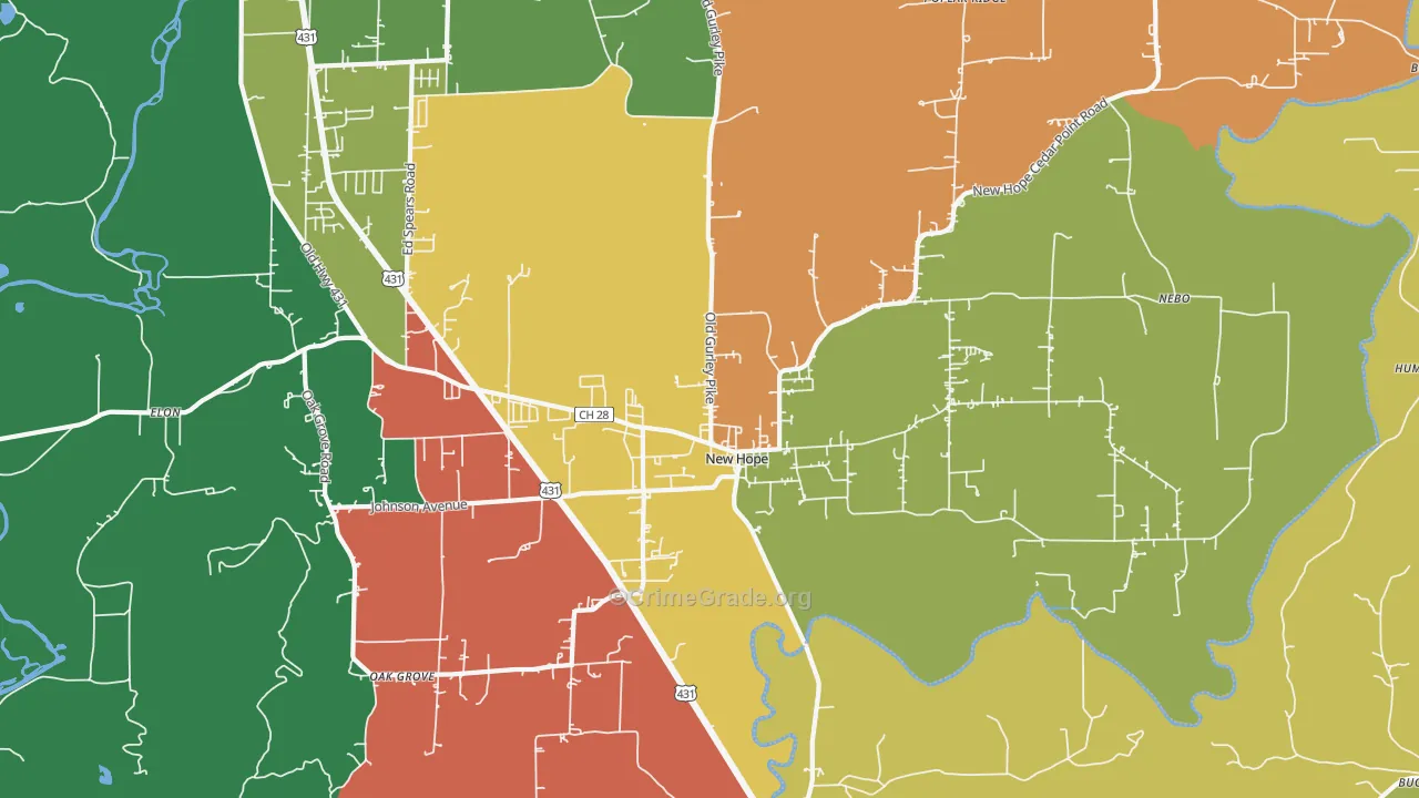 35760, AL Map of Theft Rates