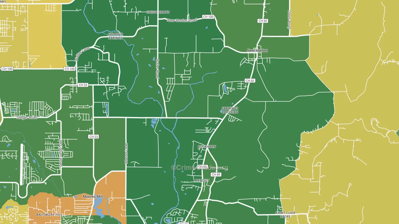 35761, AL Map of Theft Rates