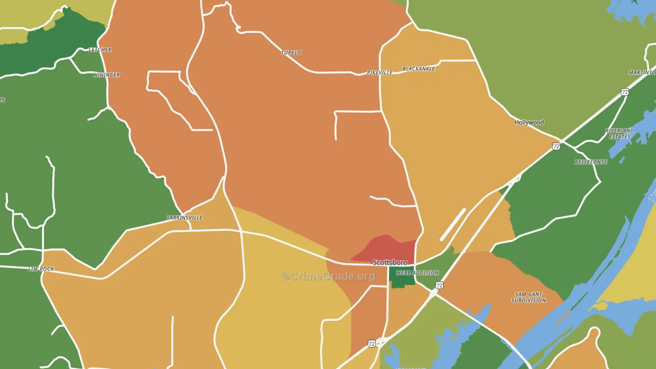 35768, AL Map of Theft Rates