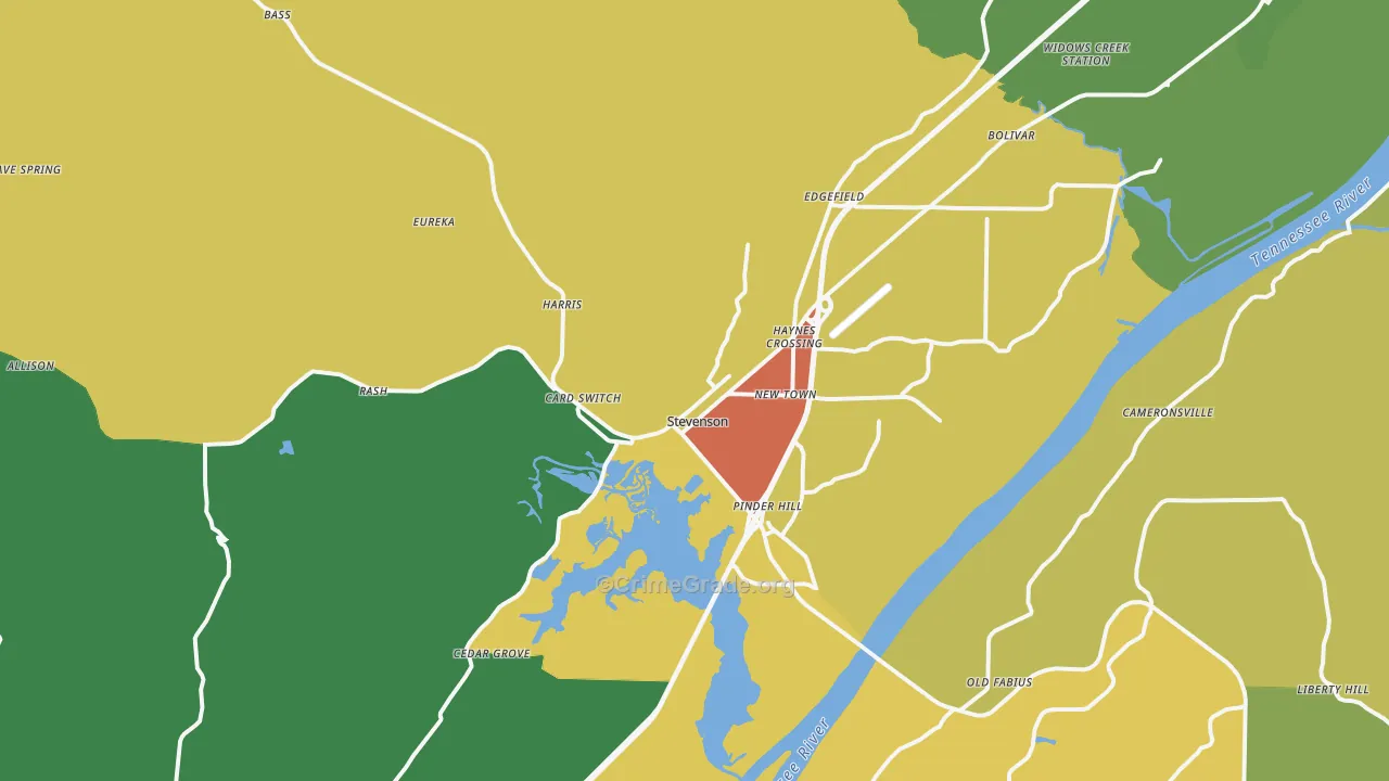 35772, AL Map of Theft Rates