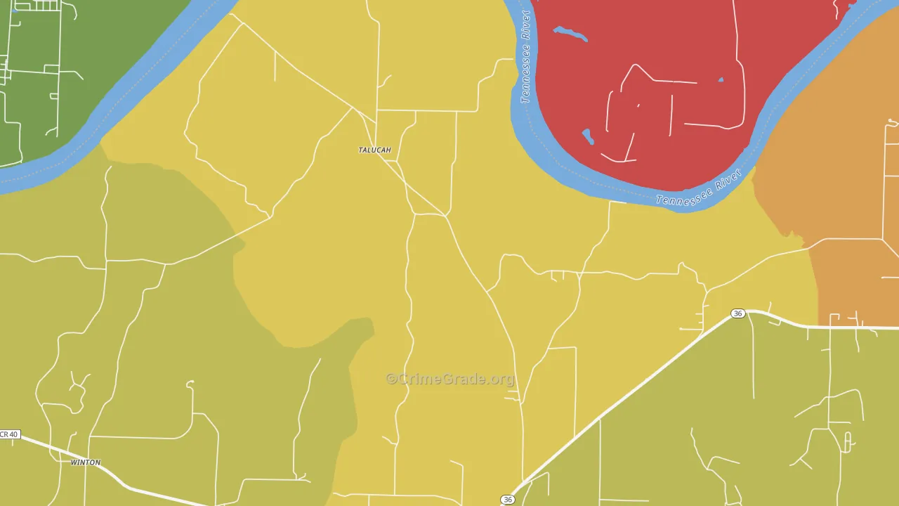 35775, AL Map of Theft Rates