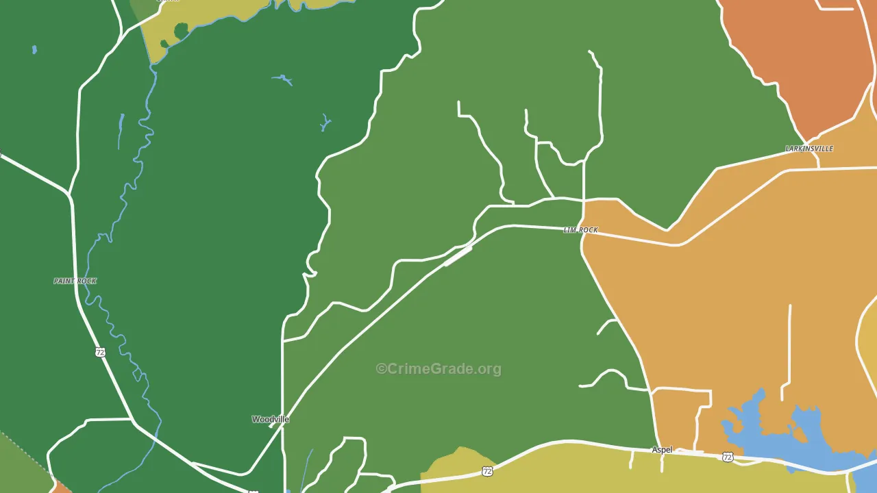 35776, AL Map of Theft Rates