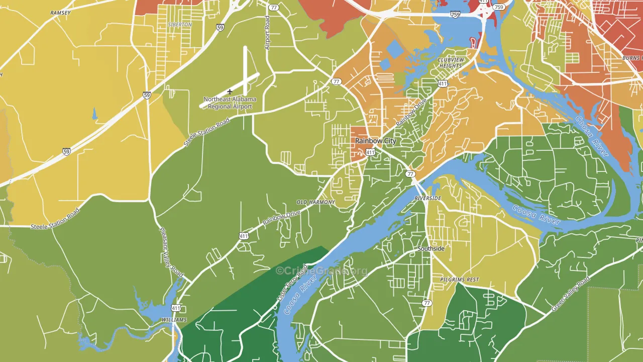 35906, AL Map of Theft Rates