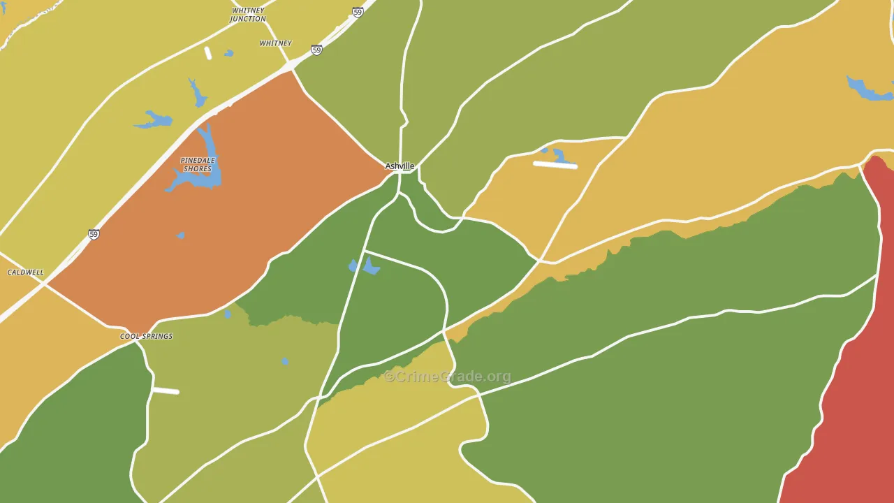 35953, AL Map of Theft Rates