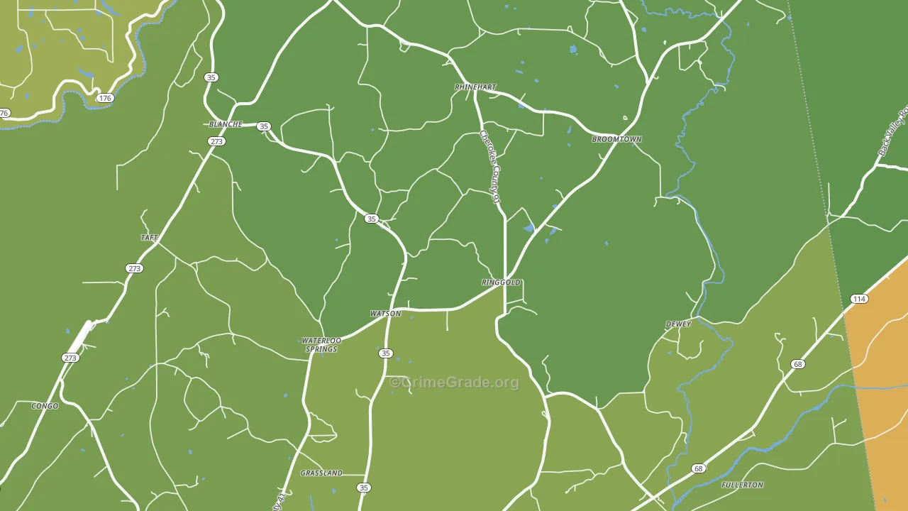 35973, AL Map of Theft Rates