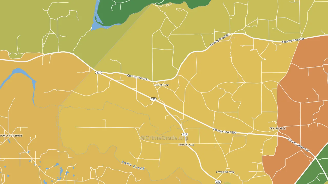 35975, AL Map of Theft Rates