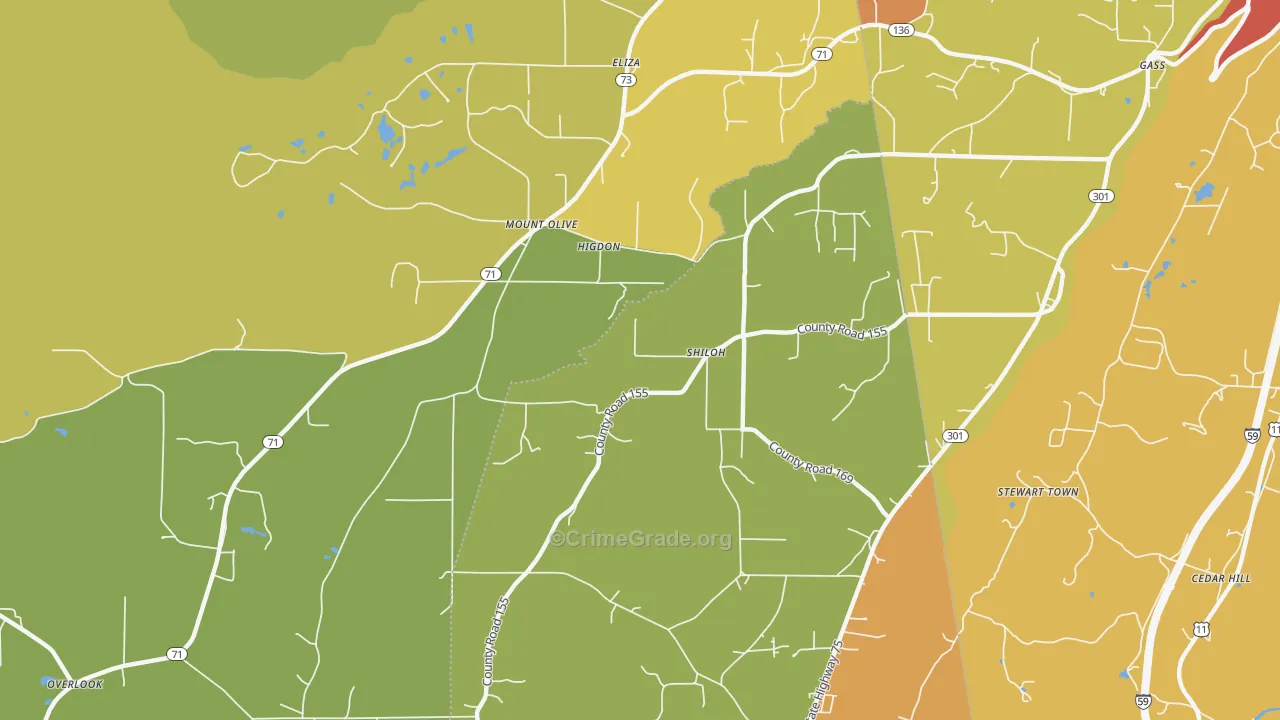 35979, AL Map of Theft Rates