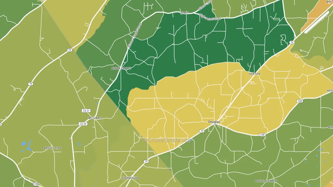 35980, AL Map of Theft Rates