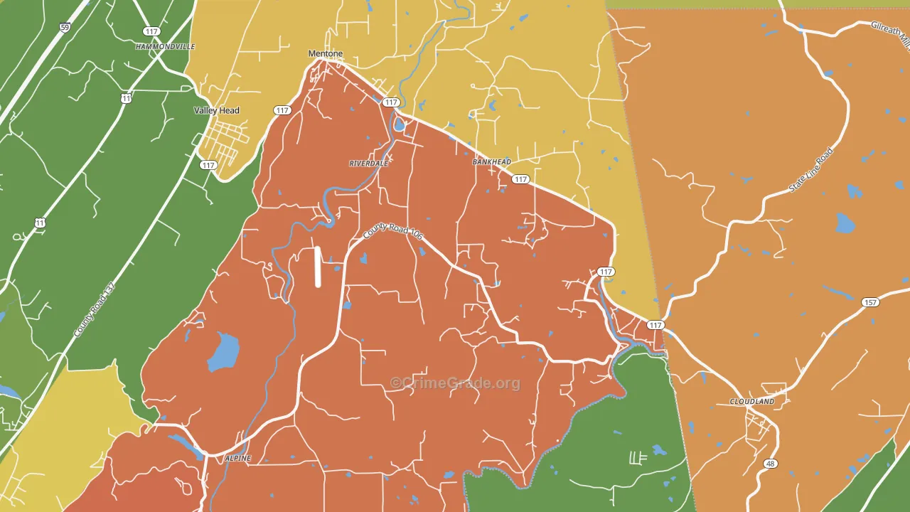 35984, AL Map of Theft Rates