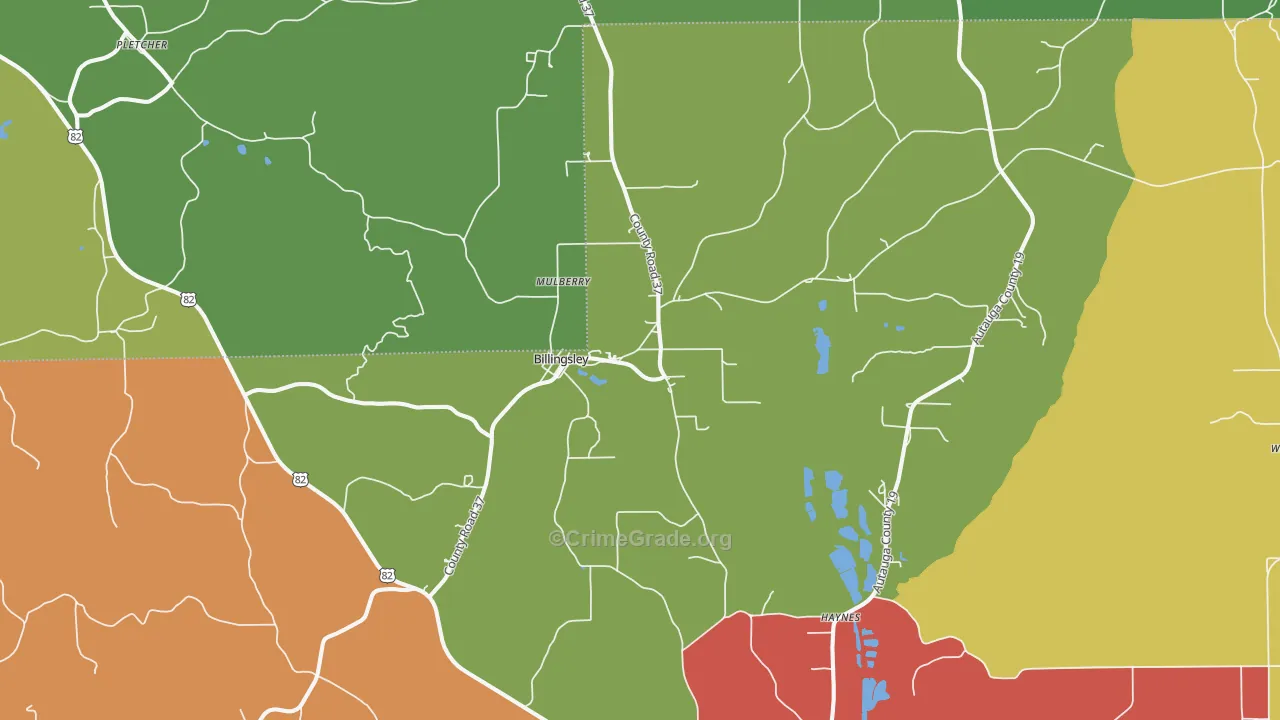 36006, AL Map of Theft Rates