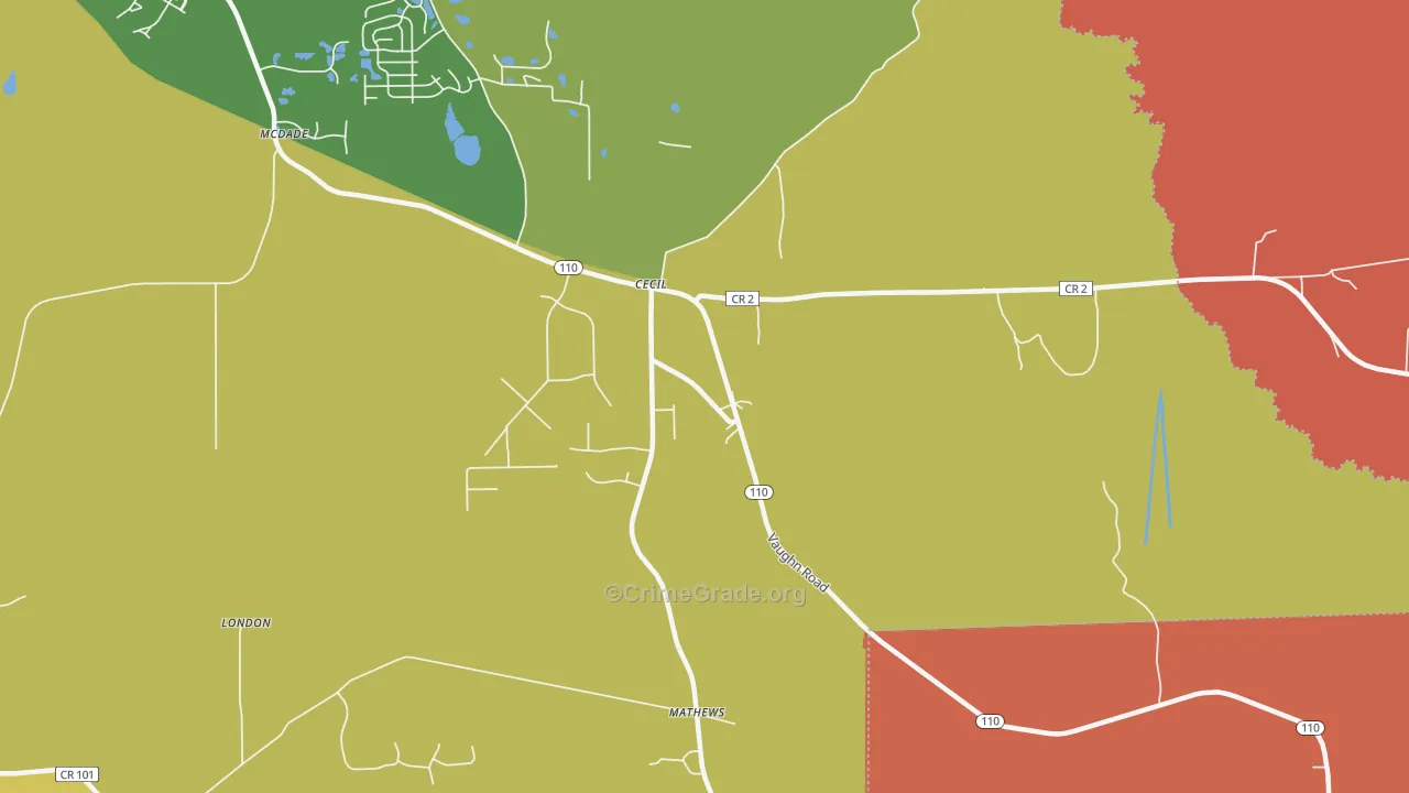 36013, AL Map of Theft Rates