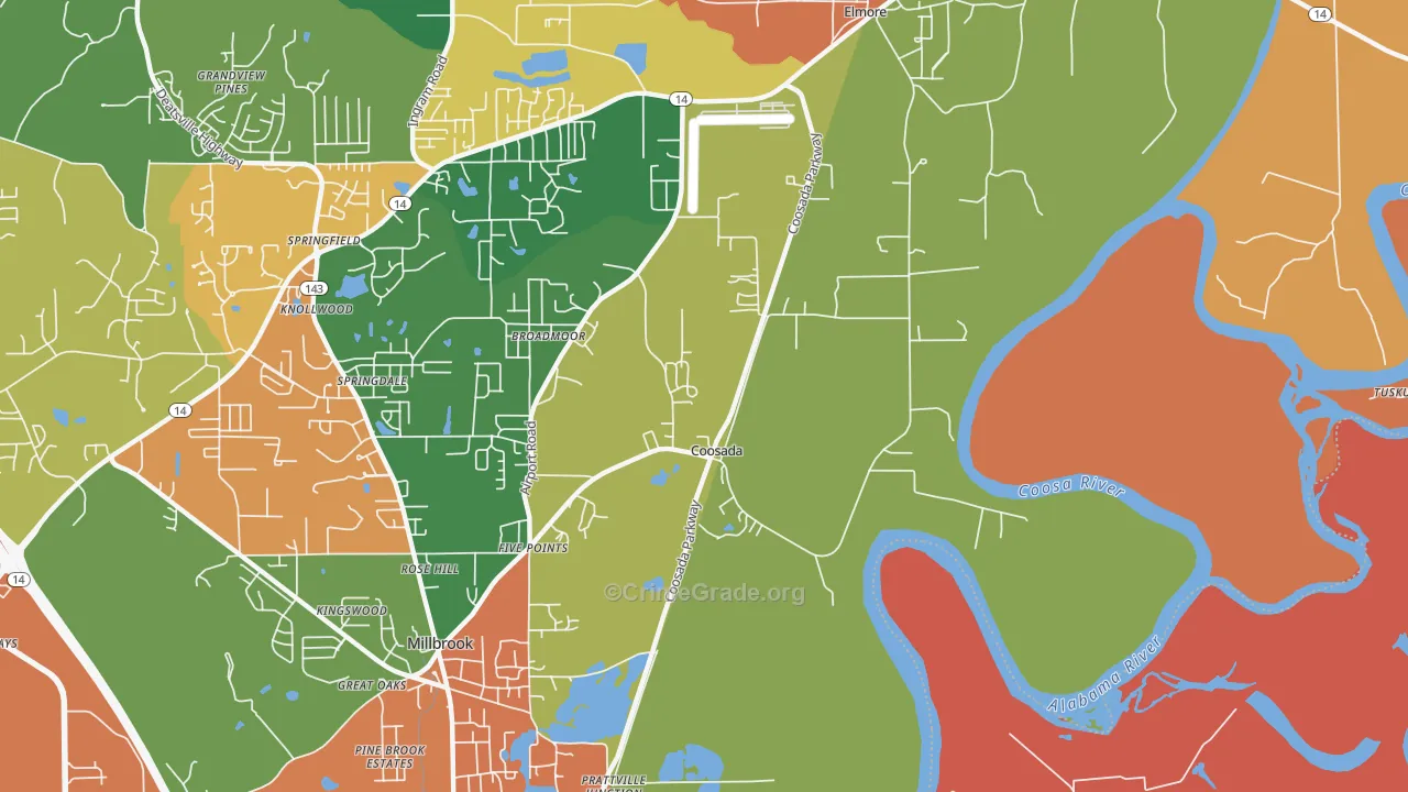 36020, AL Map of Theft Rates