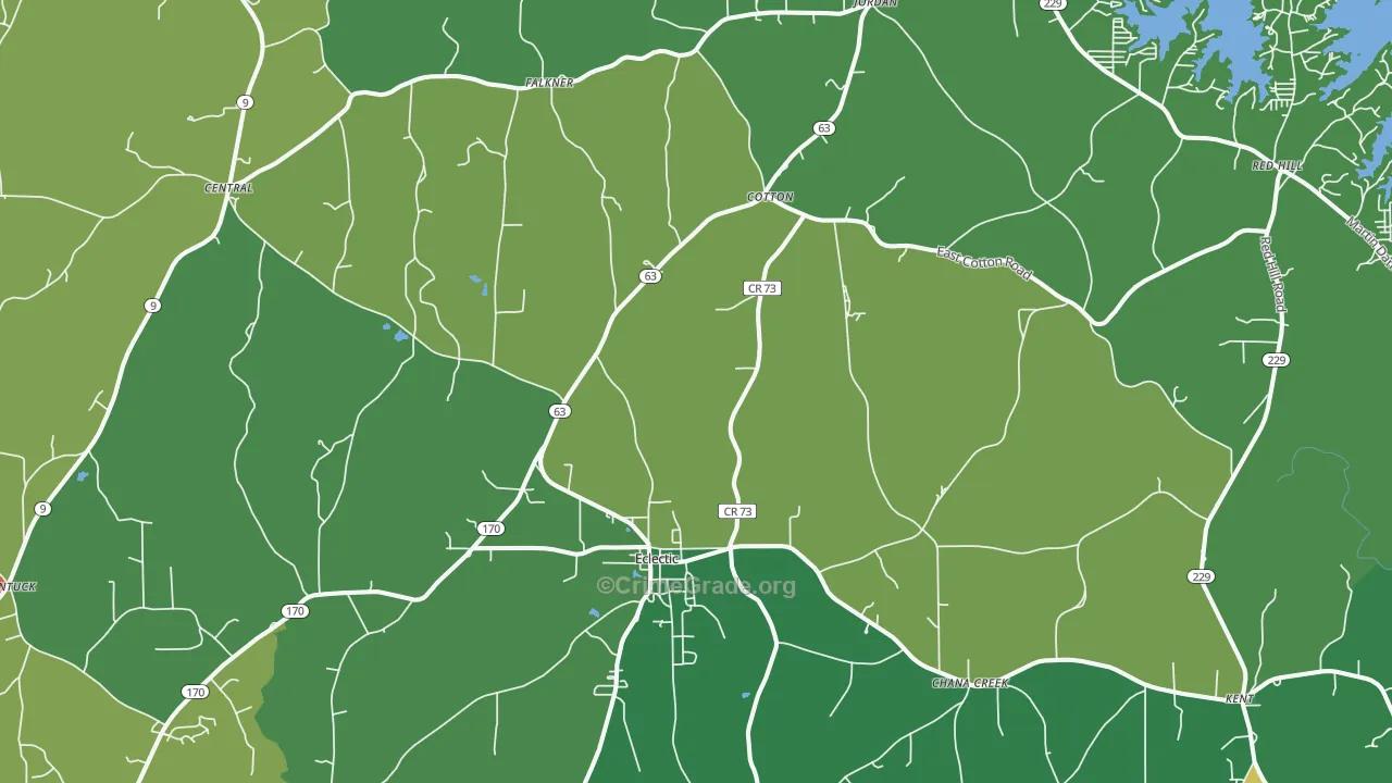 36024, AL Map of Theft Rates
