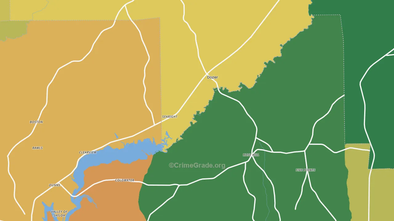 36028, AL Map of Theft Rates
