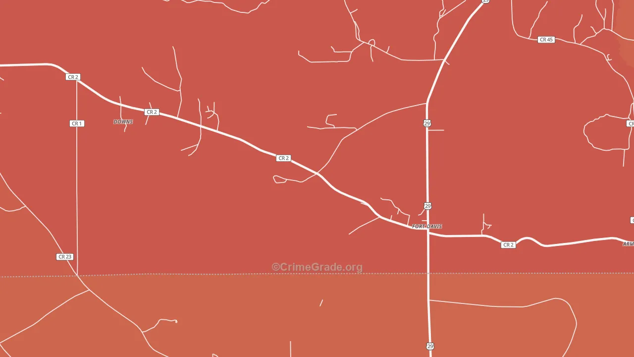 36031, AL Map of Theft Rates