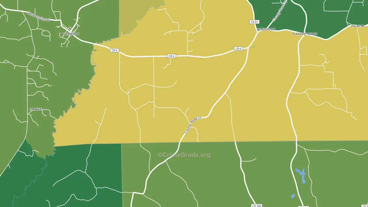 36034, AL Map of Theft Rates