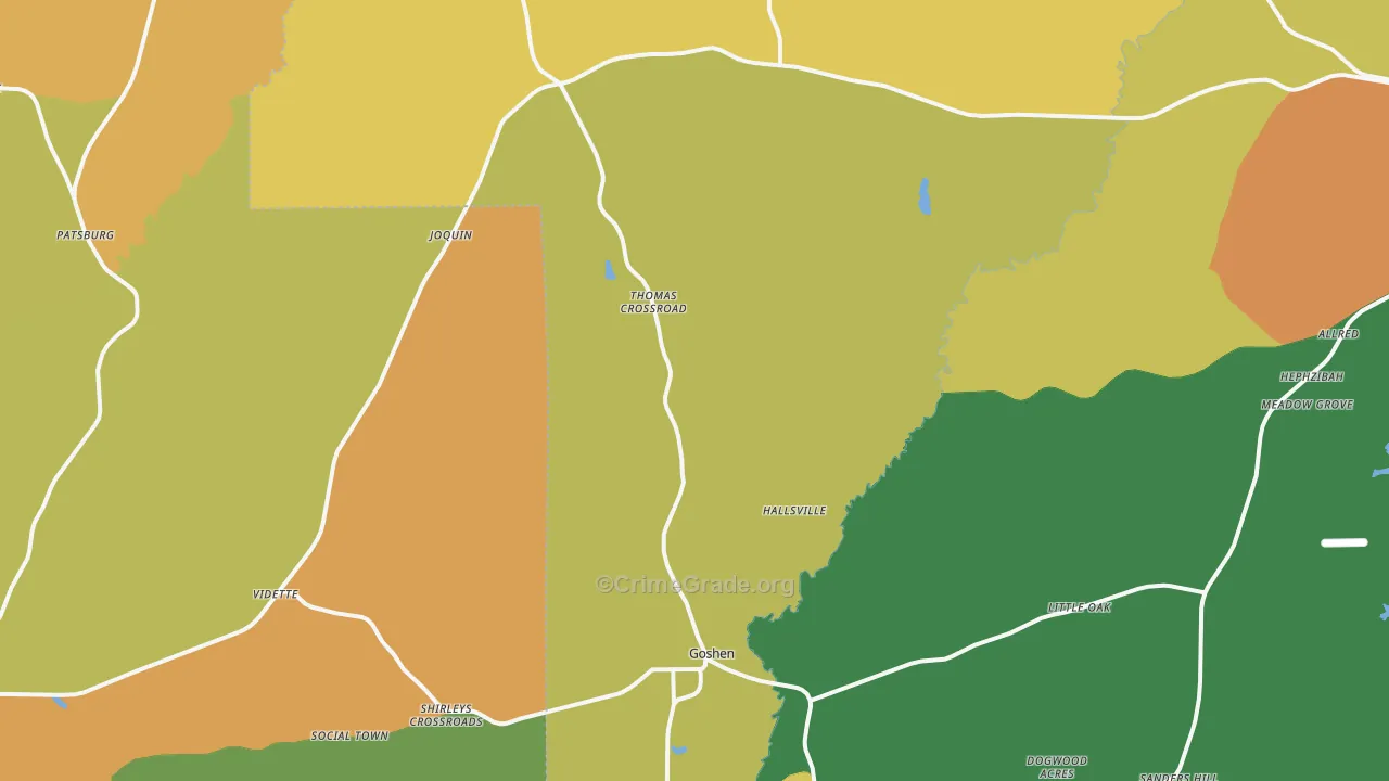 36035, AL Map of Theft Rates